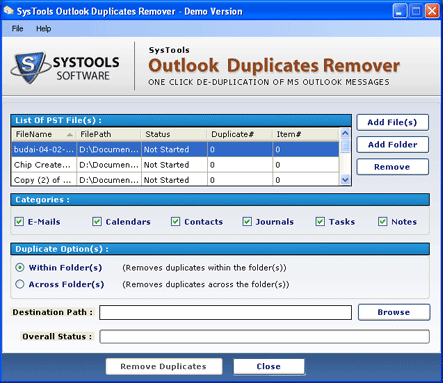 Outlook 2010 Duplicate Remover