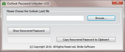 Outlook 2010 Password Recovery