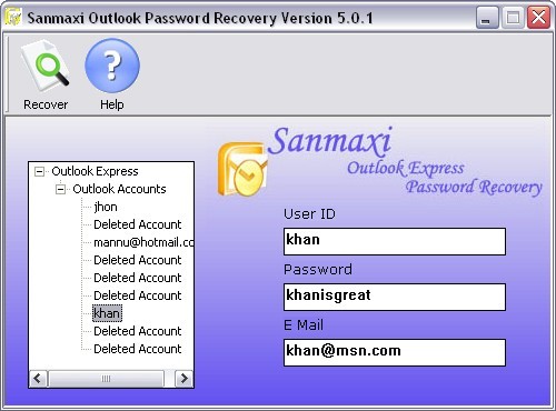 Outlook Password Recovery Program