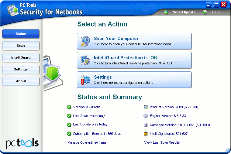 PC Tools Security for Netbooks 2009