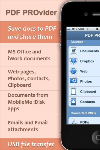 PDF PROvider for iPhone