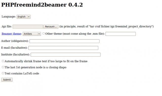 PHPfreemind2beamer