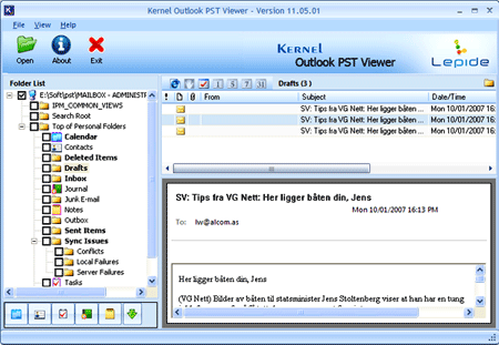 PST File Explorer Freeware