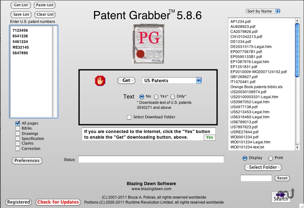Patent Grabber for Mac OS X