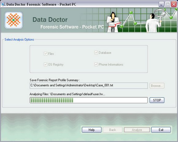 Pocket PC Investigative Software