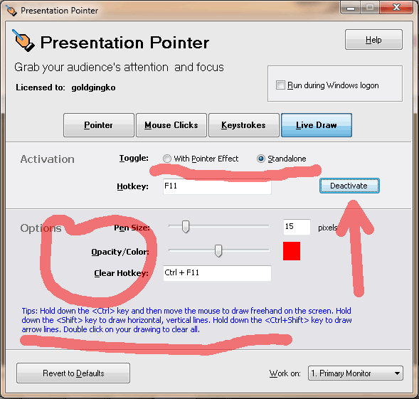 Portable Presentation Pointer