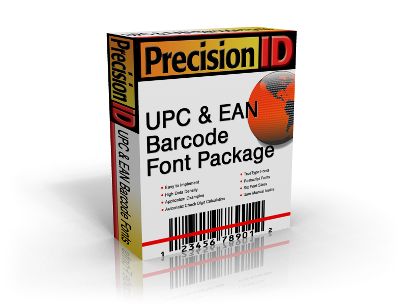 PrecisionID UPC EAN Barcode Fonts