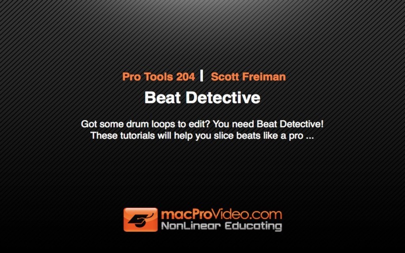 Pro Tools 204: Beat Detective