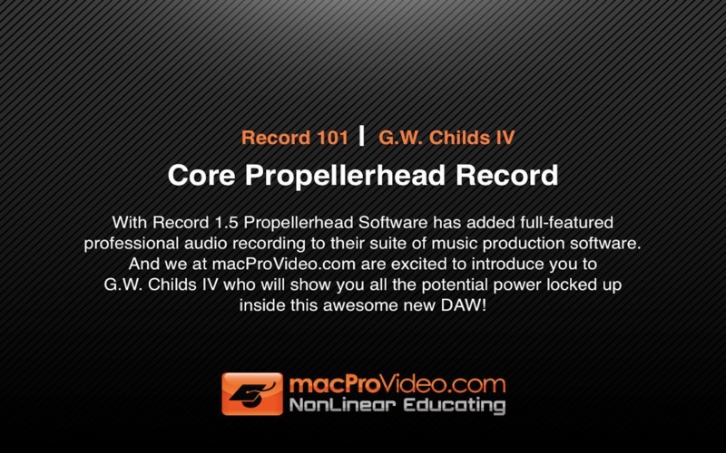 Propellerhead Record 101 Tutorials