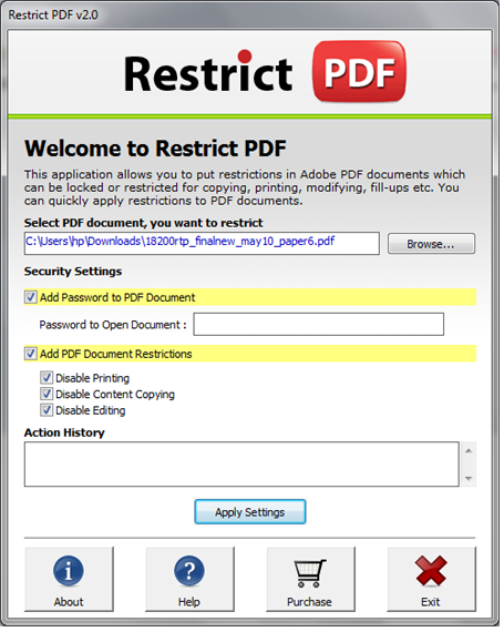 Protect PDF from Editing