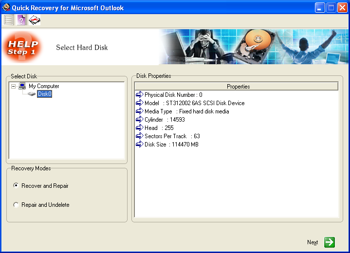 Quick Recovery for MS Outlook - A Data Recovery Product