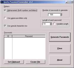 Quicky Password Generator