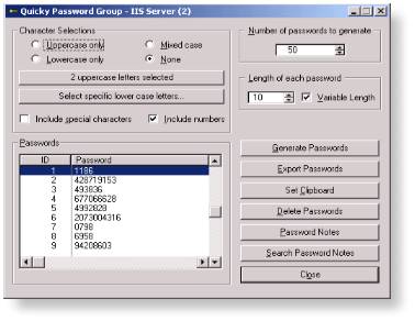 Quicky Password Generator - Shareware