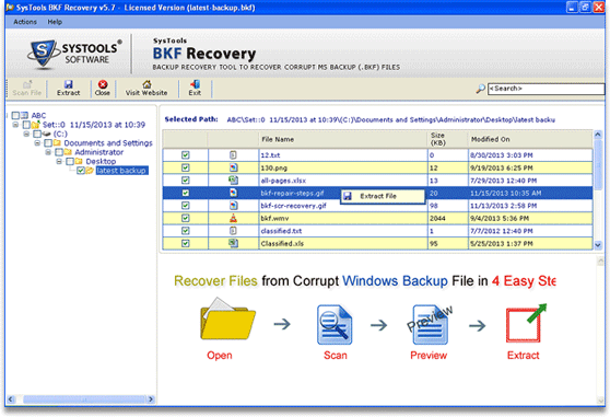 Recover MS Backup Database