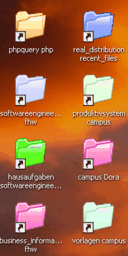 Red Folders Desktop Organizer