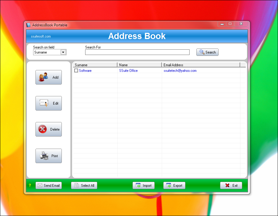 SSuite Office - Address Book Pro