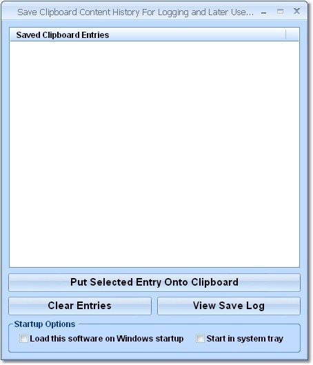Save Clipboard Content History For Logging and Later Use Software