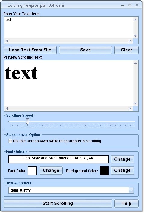 Scrolling Teleprompter Software