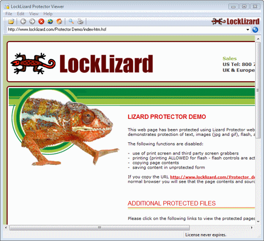 Secure HTML - LockLizard HTML Security viewer