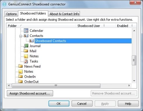 Shoeboxed Connector for Outlook