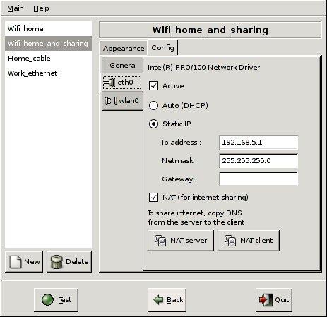Simple network configuration tool