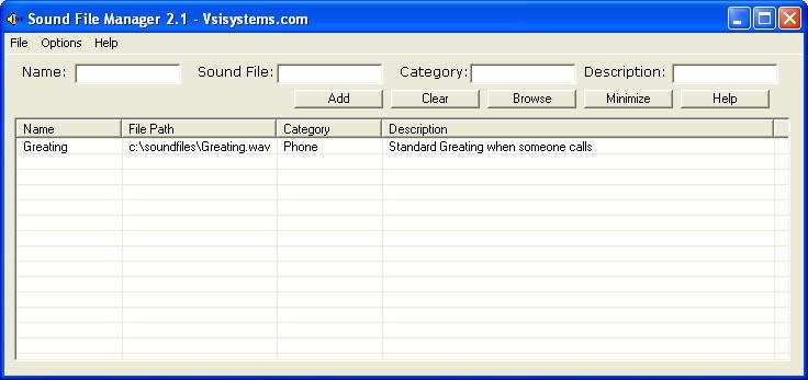 Sound File Manager