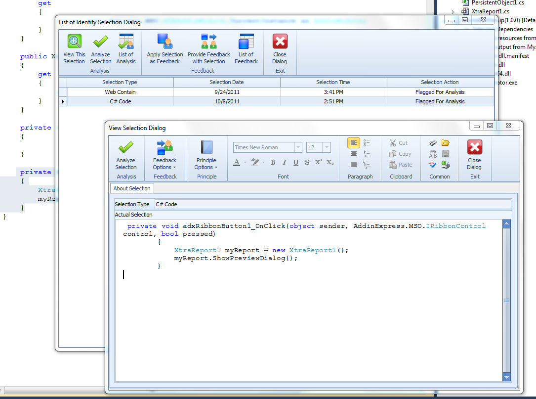 Speak Logic Information Analysis for Visual Studio V