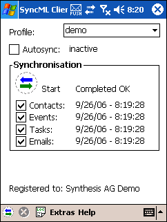 Synthesis SyncML Client PRO for Windows