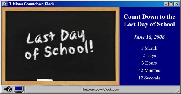 T-Minus Last Day Of School Countdown
