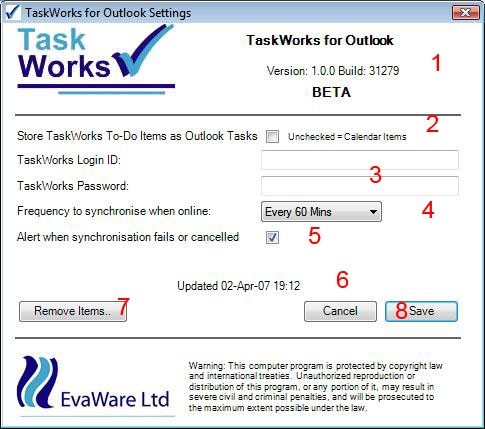 TaskWorks Outlook 2007 Add-in