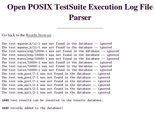 Test Suites Results Parser and Browser