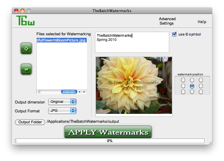 TheBatchWatermarks - windows watermark sotware