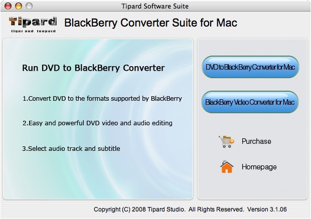Tipard Mac BlackBerry Converter Suite