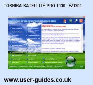 Toshiba Satellite Pro T130- EZ1301 Windows Vista Drivers