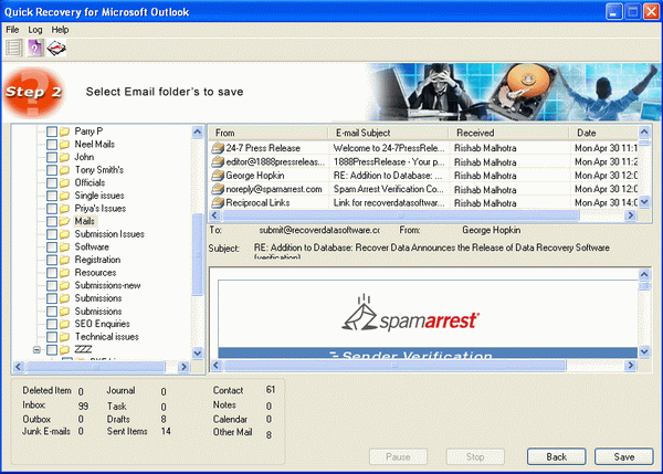 Unistal MS Outlook Recovery