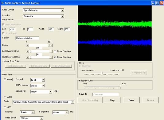 VISCOM Audio Record, Capture SDK ActiveX