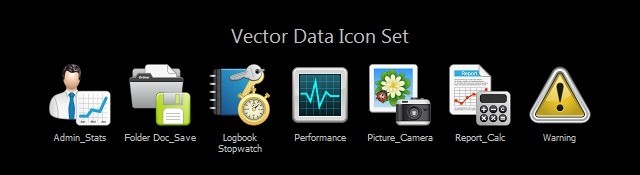 Vector Data Icon Set