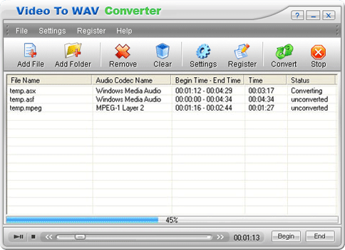 Video To WAV Converter