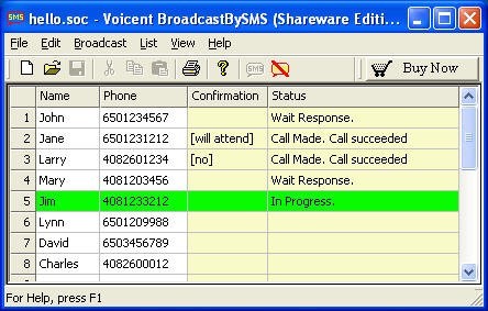 Voicent Broadcast By SMS