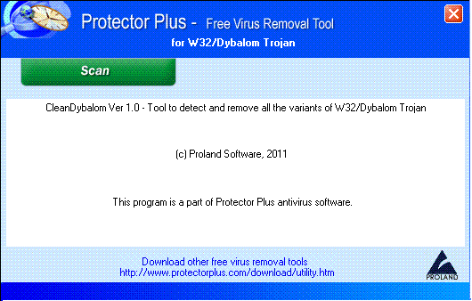 W32/CleanDybalom Trojan Removal Tool.