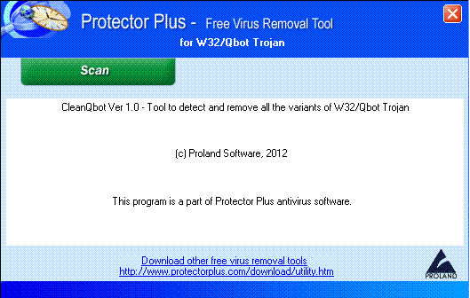 W32/CleanQbot Trojan Removal Tool.