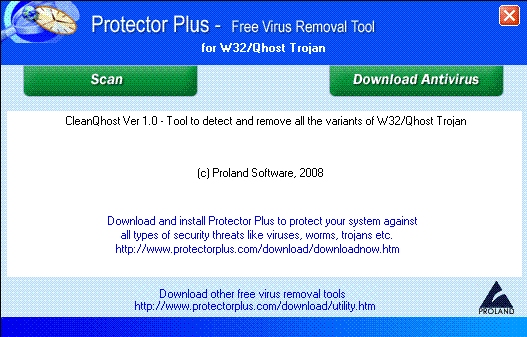 W32/Qhost Trojan Removal Tool.