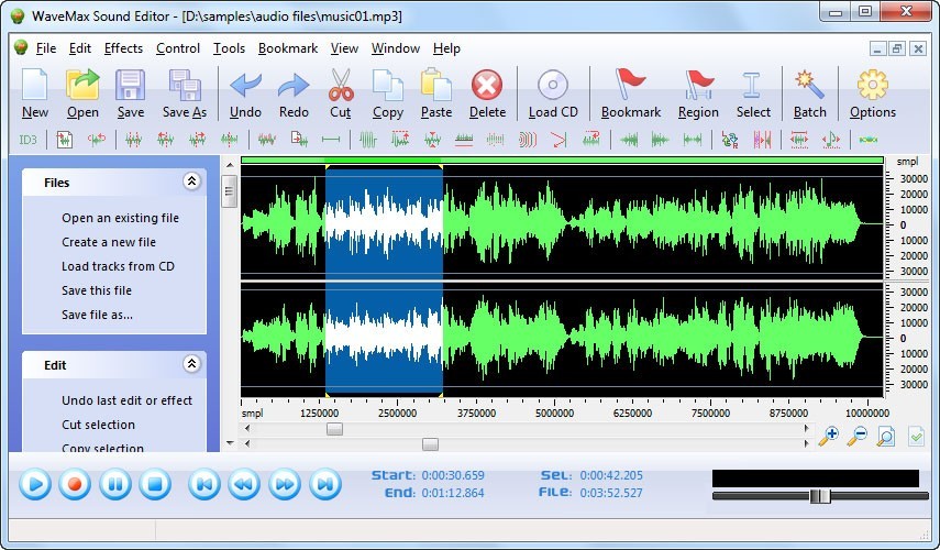 WaveMax Sound Editor 2009