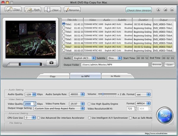 WinX DVD Rip Copy for Mac