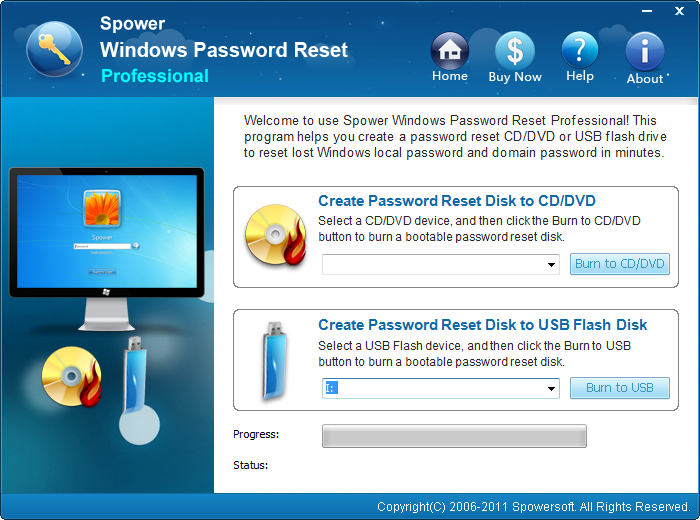 Windows Password Reset Professional 10PC