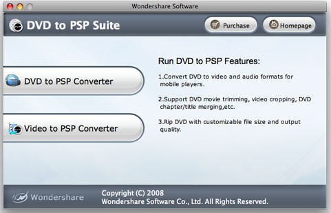 Wondershare DVD to PSP Suite for Mac