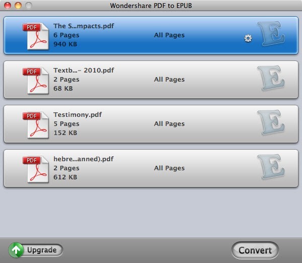 Wondershare PDF to EPUB for Mac