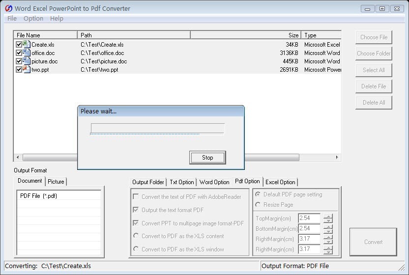 Word Excel to Pdf Converter