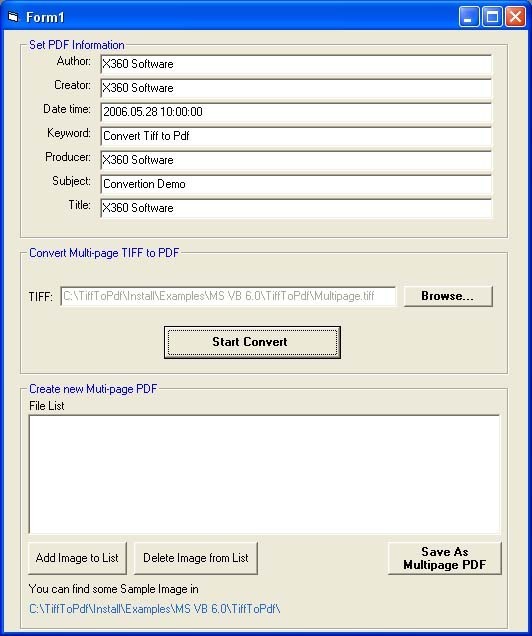 X360 Tiff to Pdf Image ActiveX OCX (Site Wide)