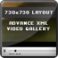 XML Video Gallery FLV Player 730x730